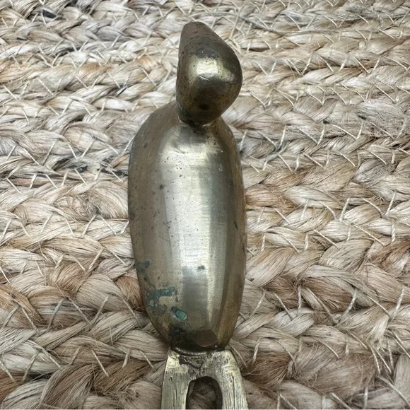 BRASS DUCK Candle Snuffer w/Wooden Handle 14” Vintage Mid-Century, Cottagecore - Picture 4 of 14